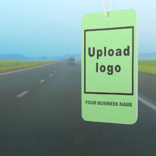 Business Name & Logo on Light Green Air Freshener