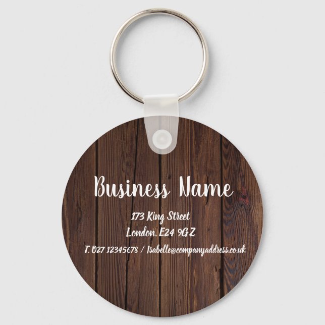 Business Name Marketing Personalised Key Ring (Front)