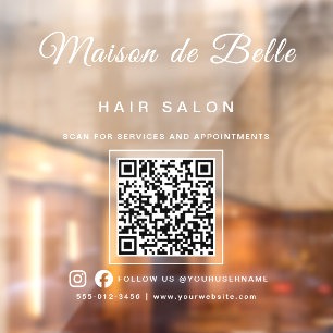 Business Name Modern Chic Signature Script QR Code