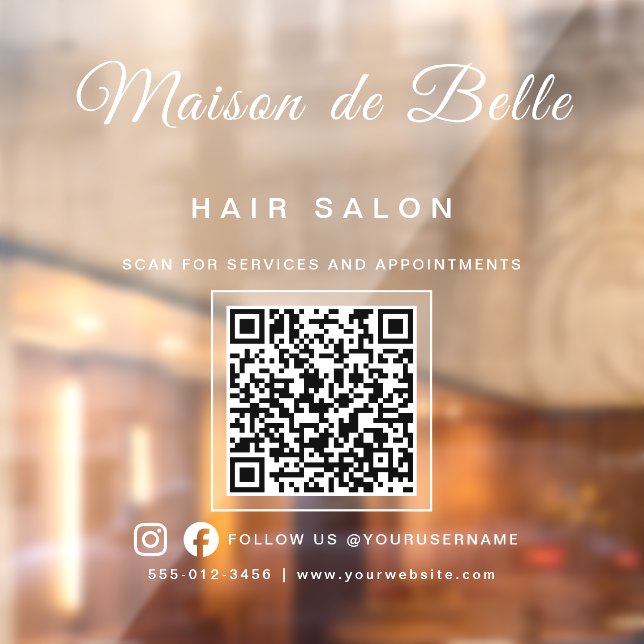 Business Name Modern Chic Signature Script QR Code (Sheet 2)