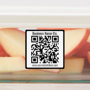 Business Name or other info & Customisable QR Code