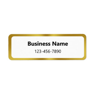 Business Name Phone Number Gold and White 