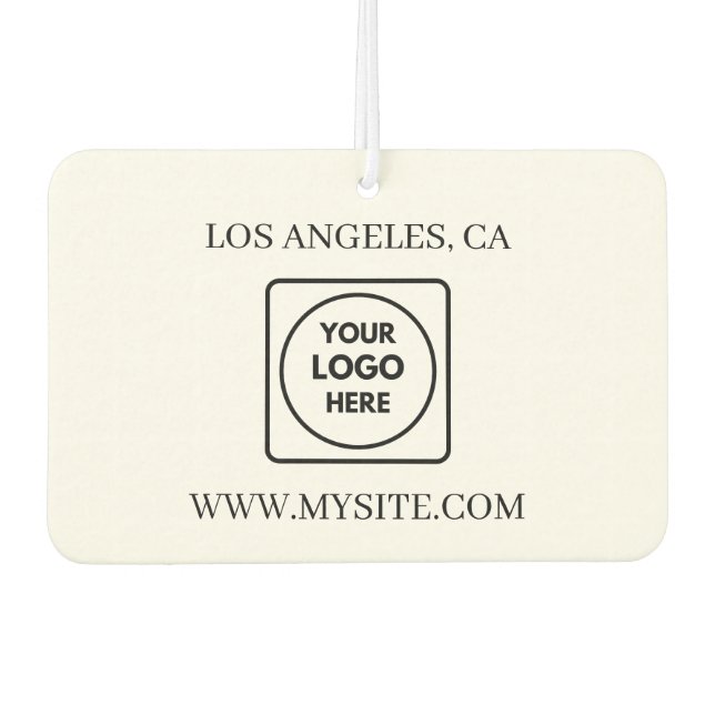 Business Name QR Code Contact Info Custom Car Air Freshener (Front)