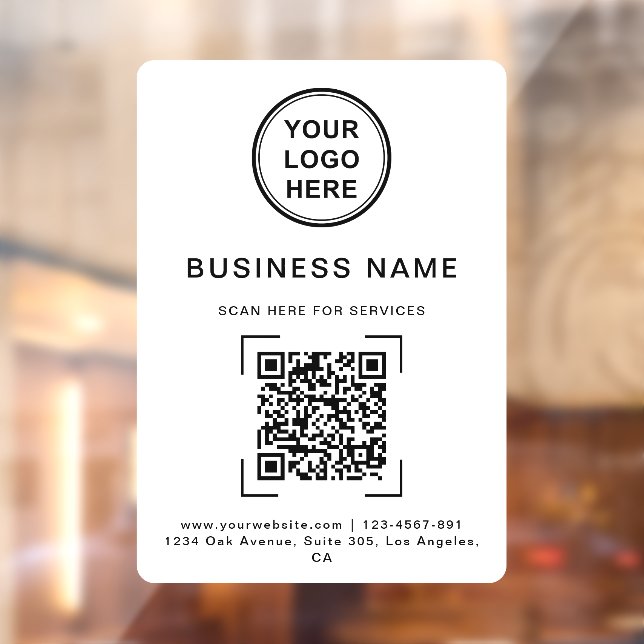 Business Name QR Code Logo White (Sheet 2)