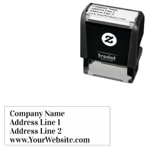 Business Name Return Address Website Template Self-inking Stamp