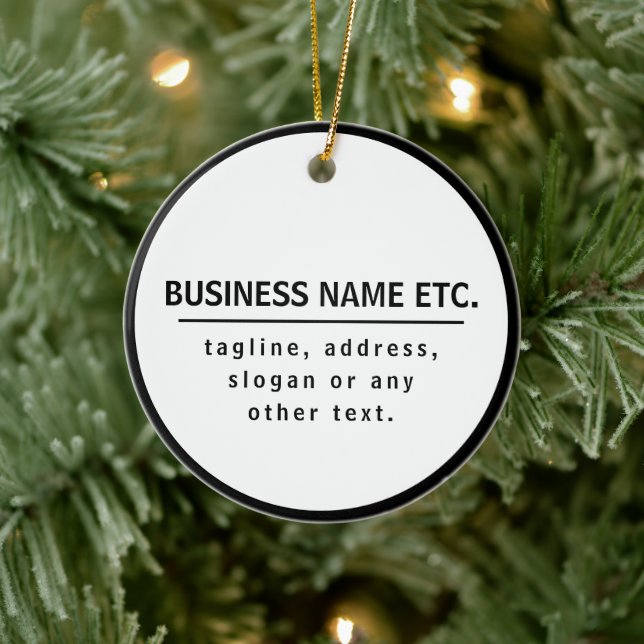Business Name & Slogan/other text | Black & White Ceramic Tree Decoration (Tree)