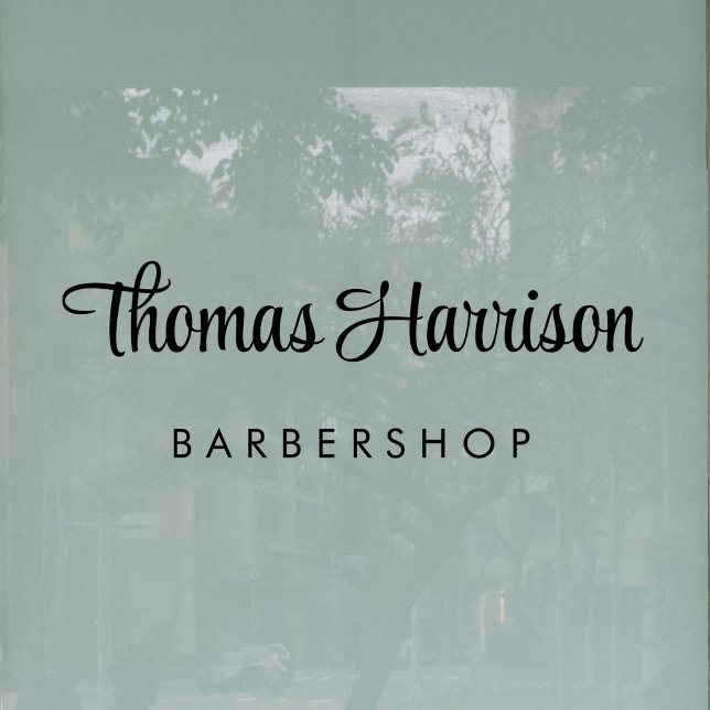 Business Name Stylish Signature Script (Elevate your business with a window cling sign featuring your name in a stylish signature script)