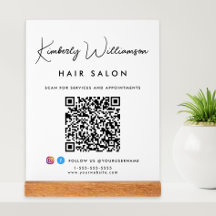 Business Name Stylish Signature Script QR Code