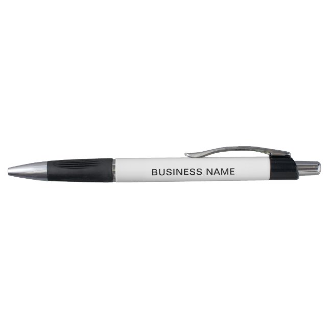 Business Name Text Logo Pen l White Black (Top)