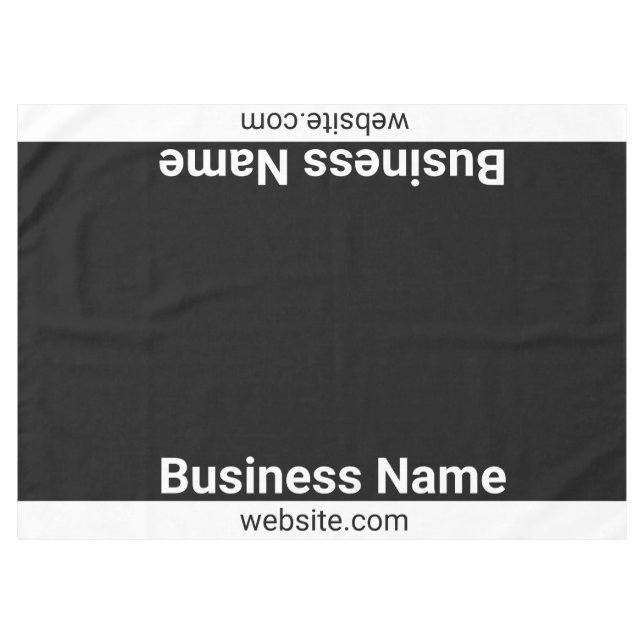 Business Name Website Black and White Template Tablecloth (Front (Horizontal))