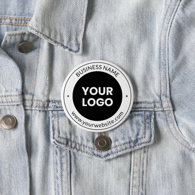 Business Name & Website or Slogan, Thank You Etc. 7.5 Cm Round Badge (In Situ)
