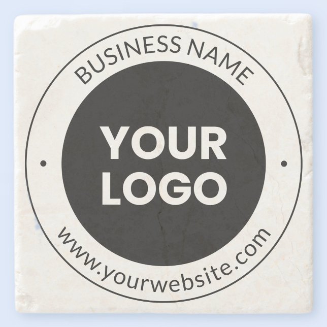 Business Name & Website or Slogan, Thank You Etc. Stone Coaster (Creator Uploaded)