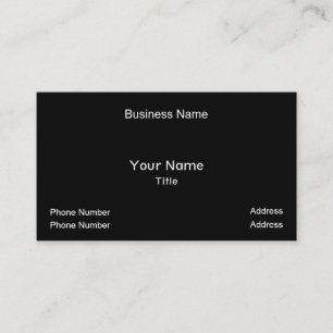 Business Name, Your Name, Title, Phone Number, ... Business Card