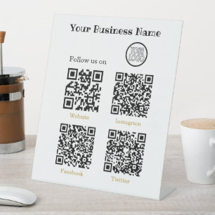 Business Network Personalised QR Code Pedestal Sign