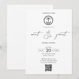 Business Networking Dinner Event Logo Script Invitation