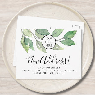 Business New Address Logo Moving Announcement Postcard
