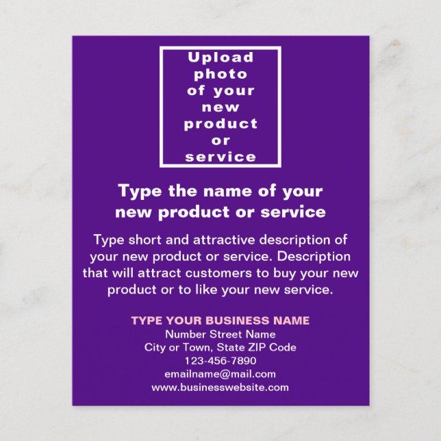 Business New Product or Service on Purple Flyer (Front)