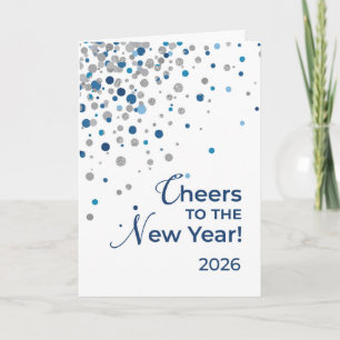 Business New Year 2026 with Silver Look and Blue Card