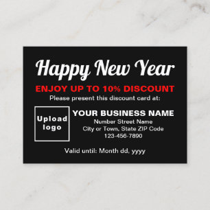 Business New Year Black Discount Card