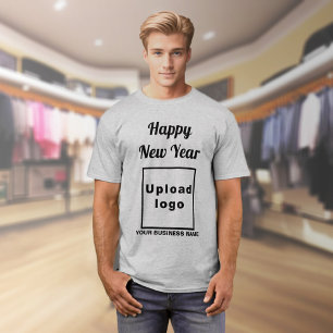 Business New Year Greeting on Grey T-Shirt