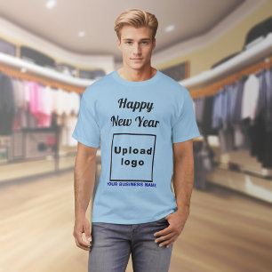 Business New Year Greeting on Light Blue T-Shirt