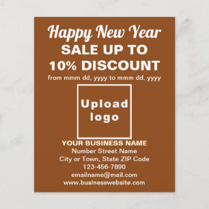 Business New Year Sale on Brown Flyer