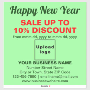 Business New Year Sale on Light Green Vinyl