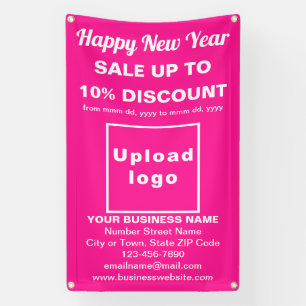 Business New Year Sale on Pink Banner