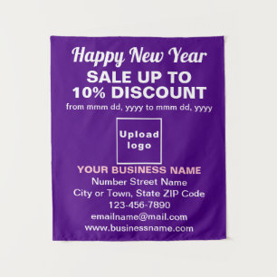 Business New Year Sale on Purple Tapestry
