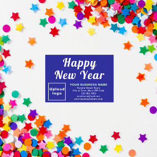 Business New Year Small Blue Flat Card