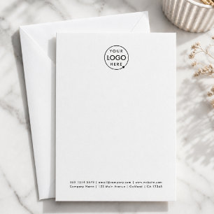 Business Note Card Vertical 5x7 Logo Branded