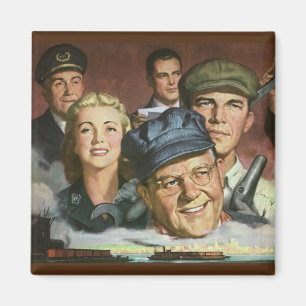 Business Occupations, Vintage Patriotic Patriotism Magnet