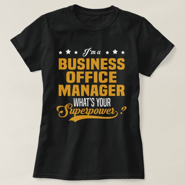 Business Office Manager T-Shirt (Design Front)