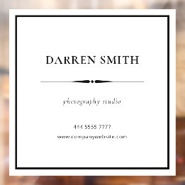 Business Office Name Frame Black on White