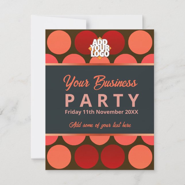 Business Office Workshop Party Invitation template (Front)