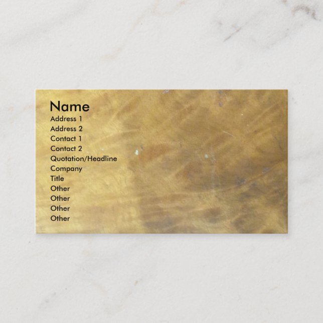 Business on Wood - Walnut burl Business Card (Front)