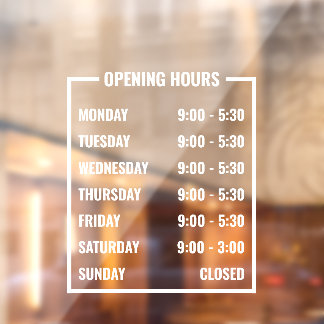 Business Opening Hours