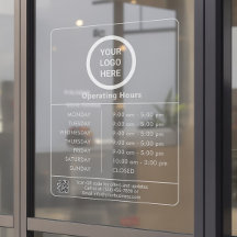 Business Opening Hours Logo QR Code Transparent