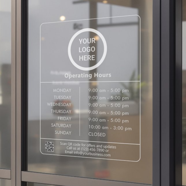 Business Opening Hours Logo QR Code Transparent (Creator Uploaded)