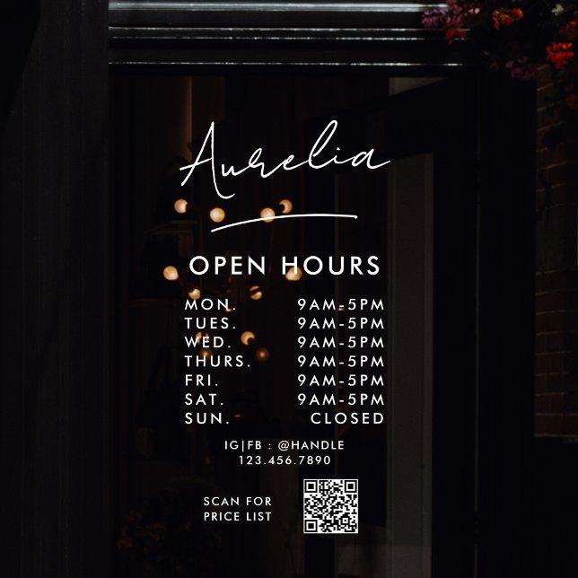 Business Opening Hours Signature Logo QR Code (Creator Uploaded)
