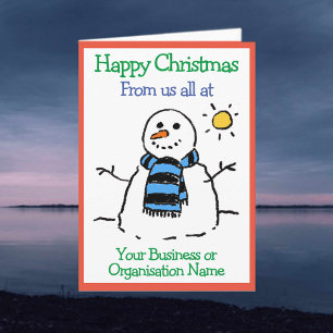 Business or Organisation Company Christmas  Card