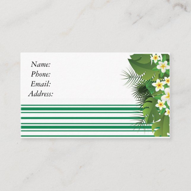 Business or visiting card (Front)