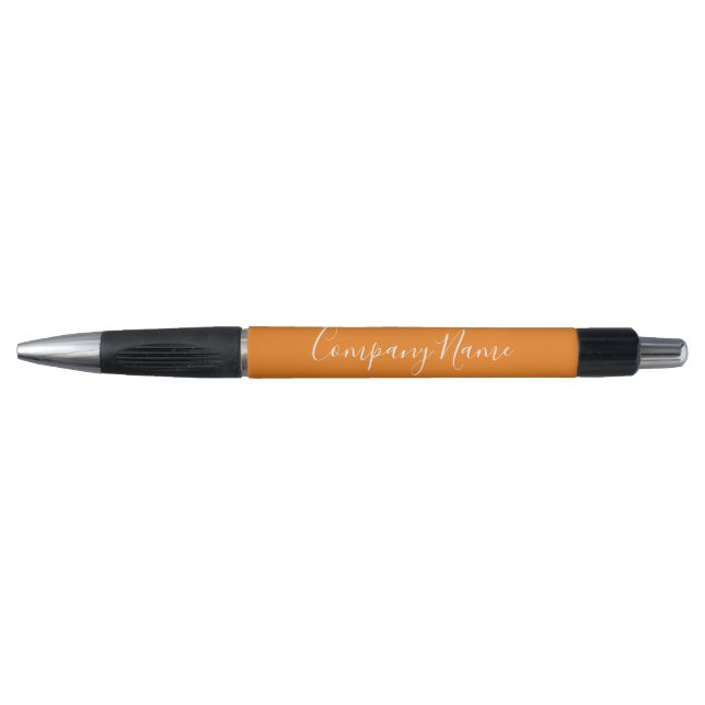 Business Orange and White Script Text Company Name (Front)