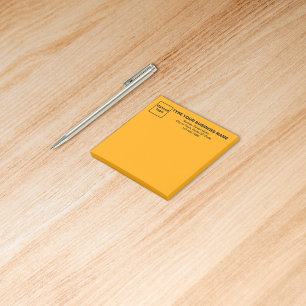 Business Orange Square post it note