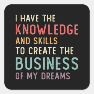 Business Owner Manager Entrepreneur Boss CEO Square Sticker