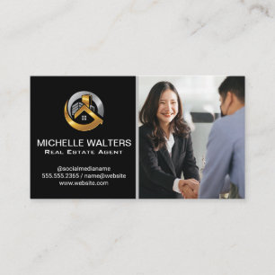 Business People Shaking Hands Business Card