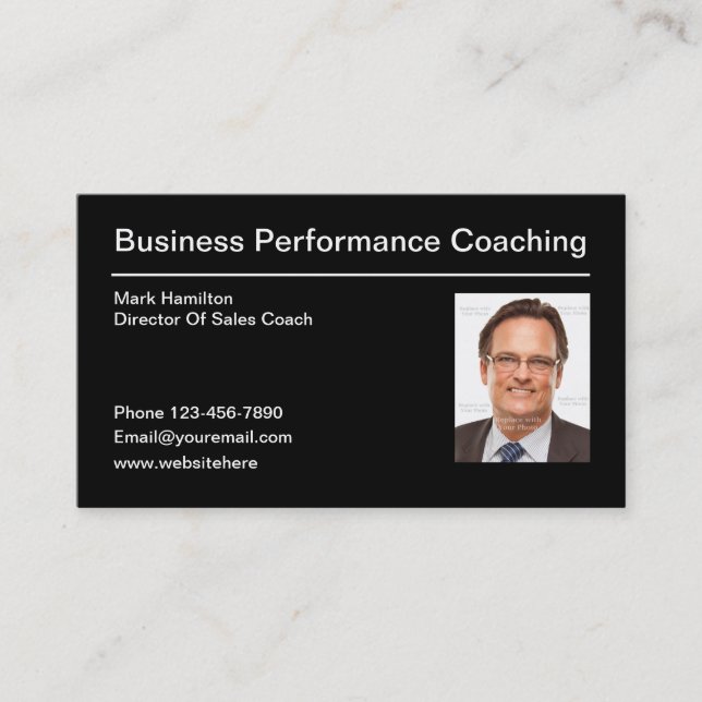 Business Performance Coach Business Card (Front)
