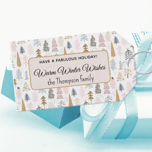 Business/Personal Country Trees Winter Theme 10  Gift Tags