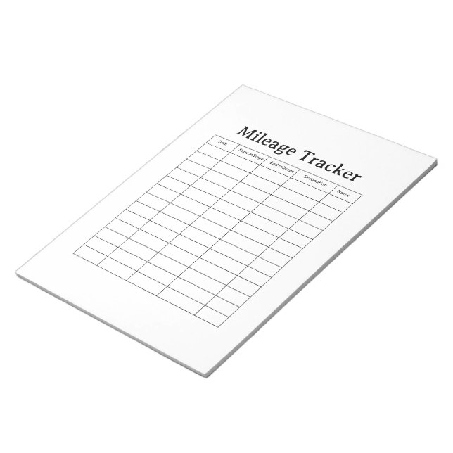 Business & Personal Travel Log Notepad (Angled)