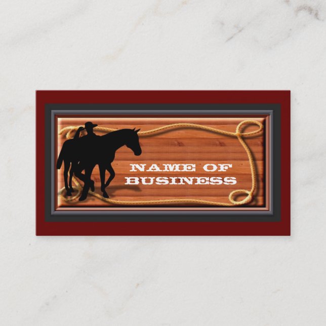 Business, Personal Western Style Card (Front)